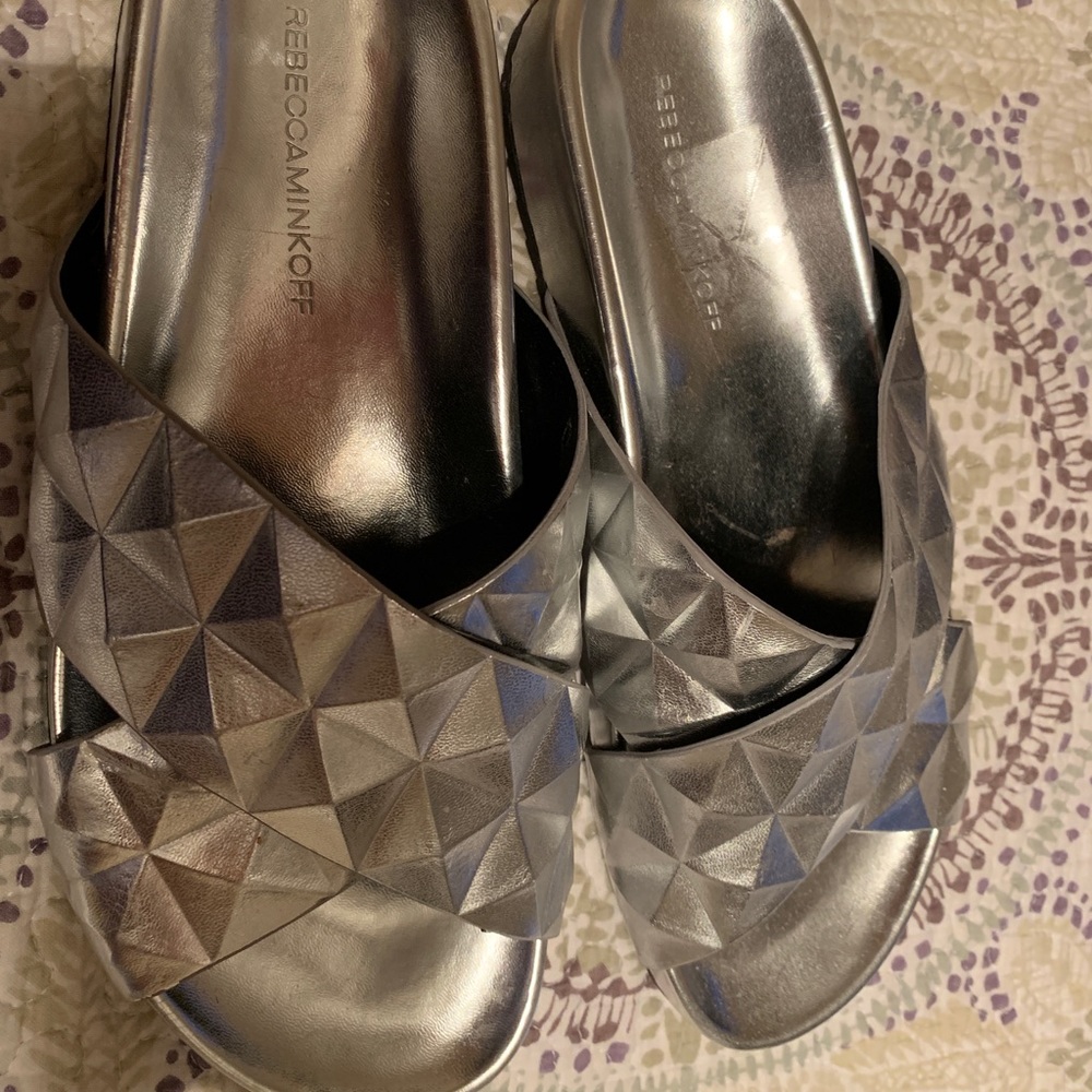 Rebecca Minkoff of metallic slides